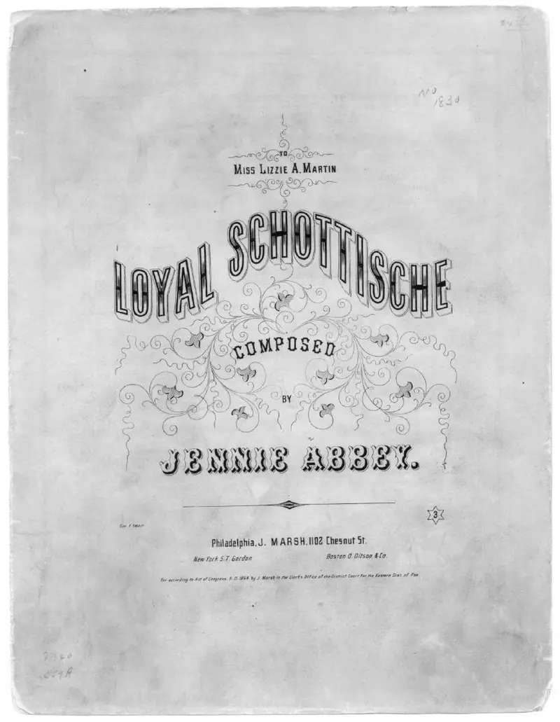 Первая страница нот «Loyal schottische»