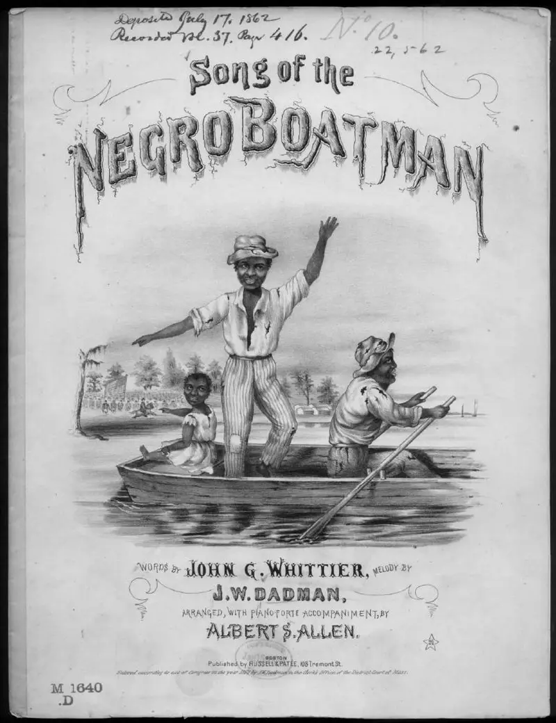 Первая страница нот «Песня of the negro boatman»