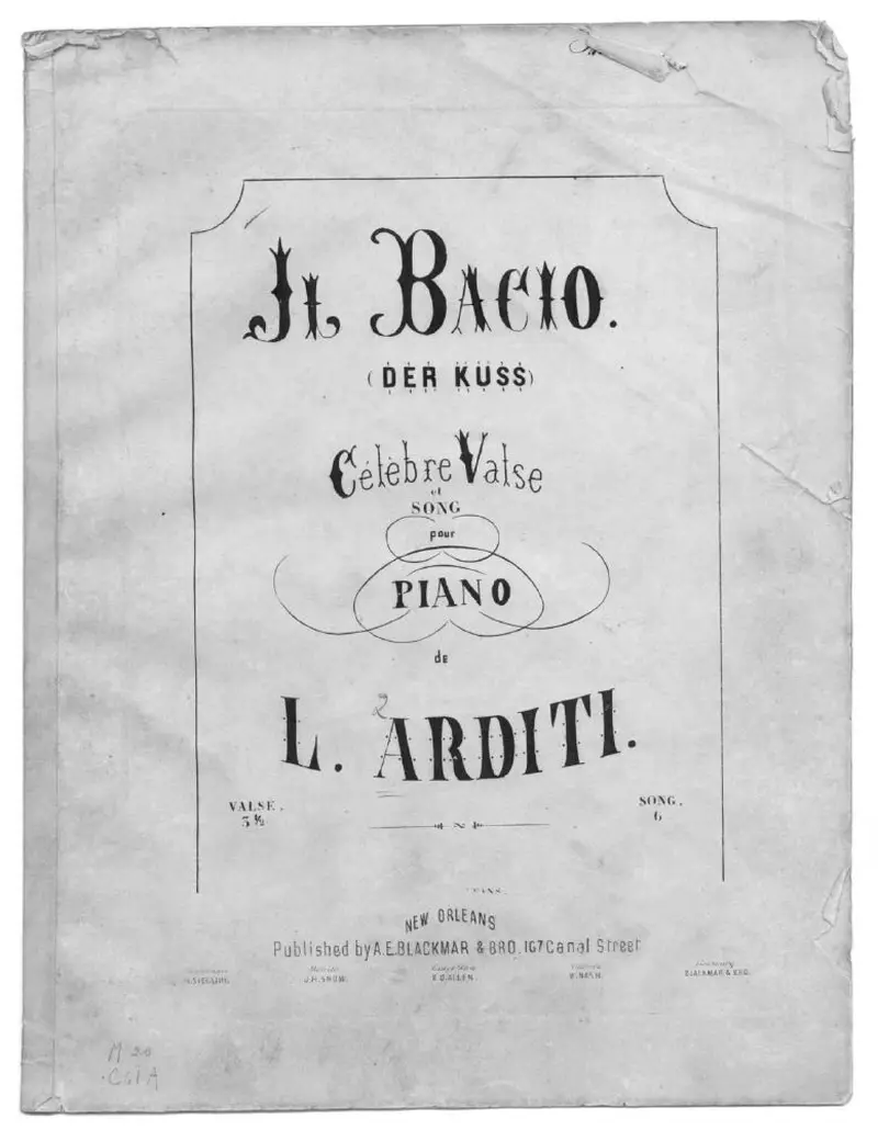 Первая страница нот «Il bacio (der kuss)»