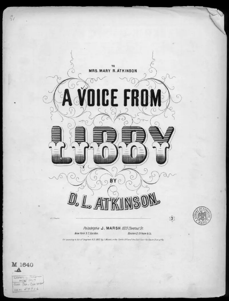 Первая страница нот «A Voice from Libby»