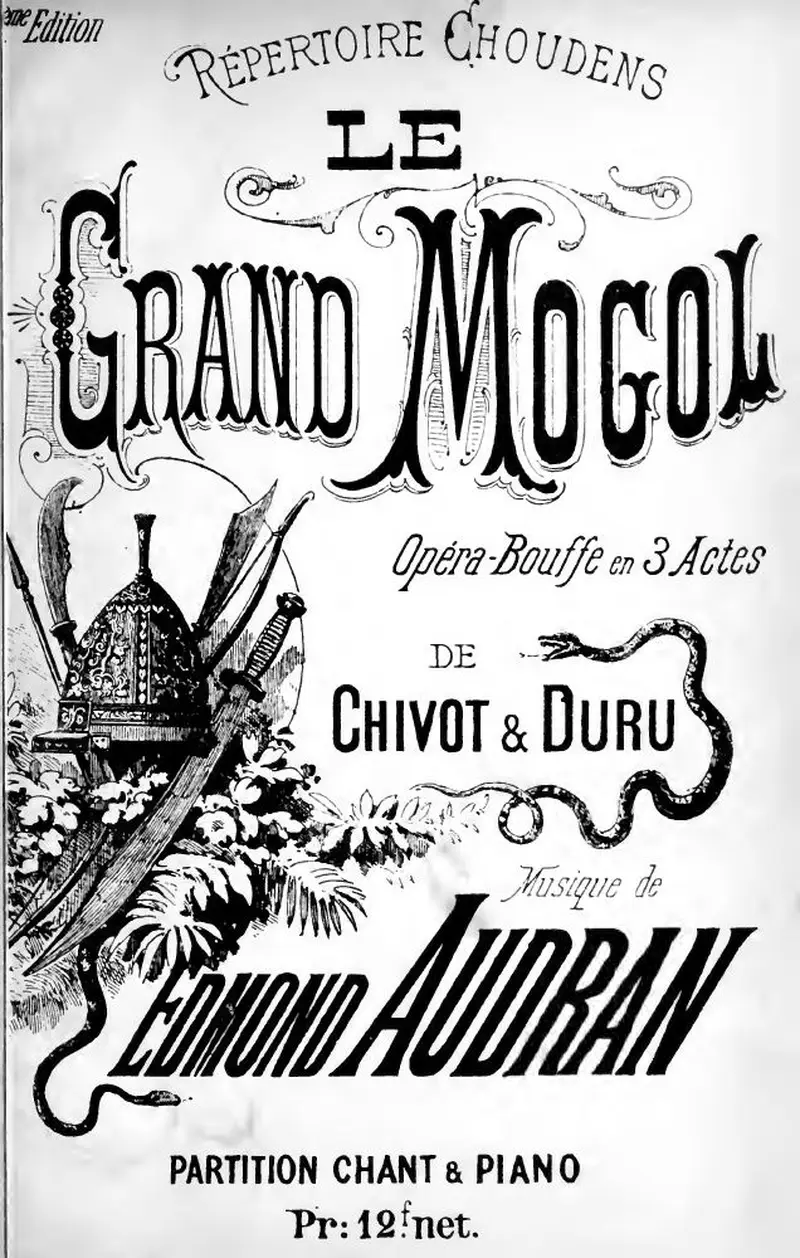 Первая страница нот «Le grand mogol»