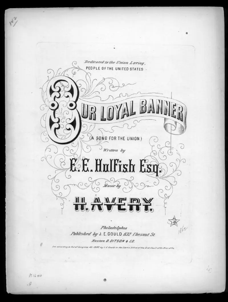 Первая страница нот «Our loyal banner»