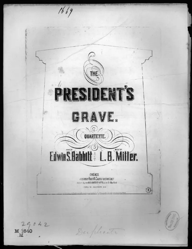 Первая страница нот «The President's grave»