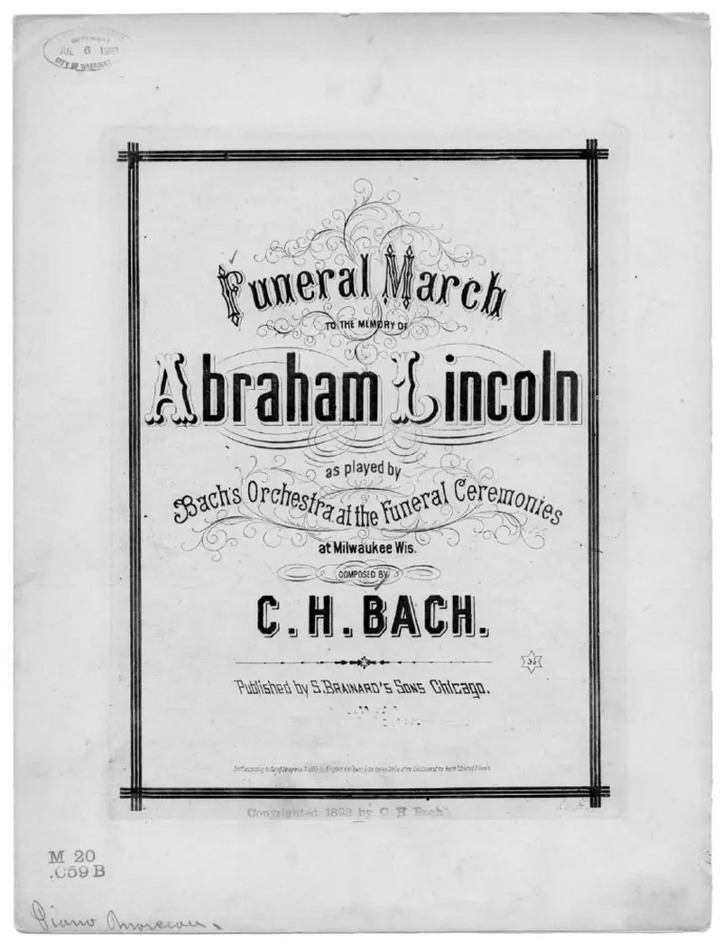 Первая страница нот «Funeral Марш to the memory of Abraham Lincoln»