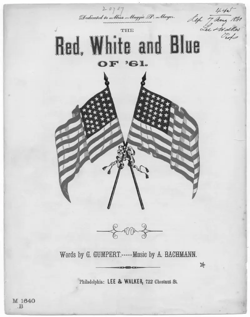 Первая страница нот «The Red, white & blue of '61»