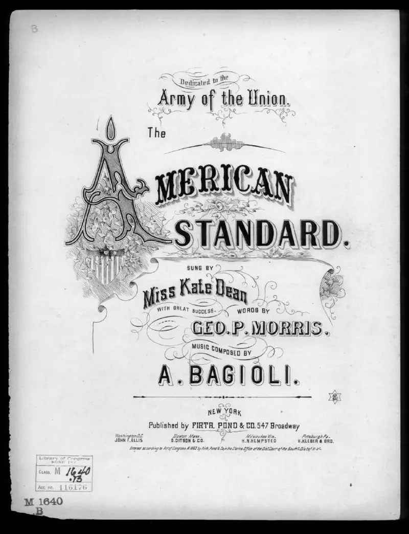 Первая страница нот «The American standard»
