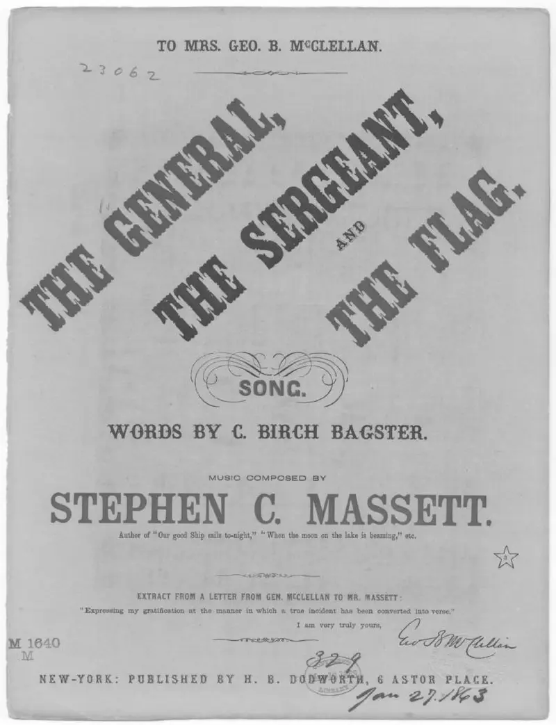Первая страница нот «The General, the sergeant, and the flag»
