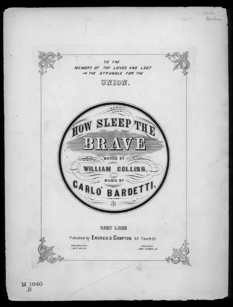 Первая страница нот «How sleep the brave»
