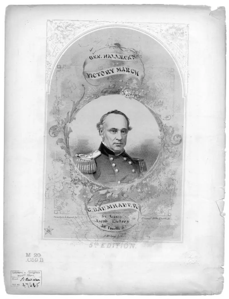 Первая страница нот «Gen. Halleck's victory Марш»