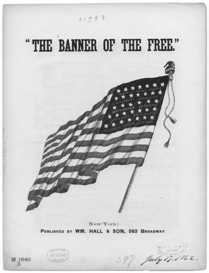Первая страница нот «The Banner of the free»