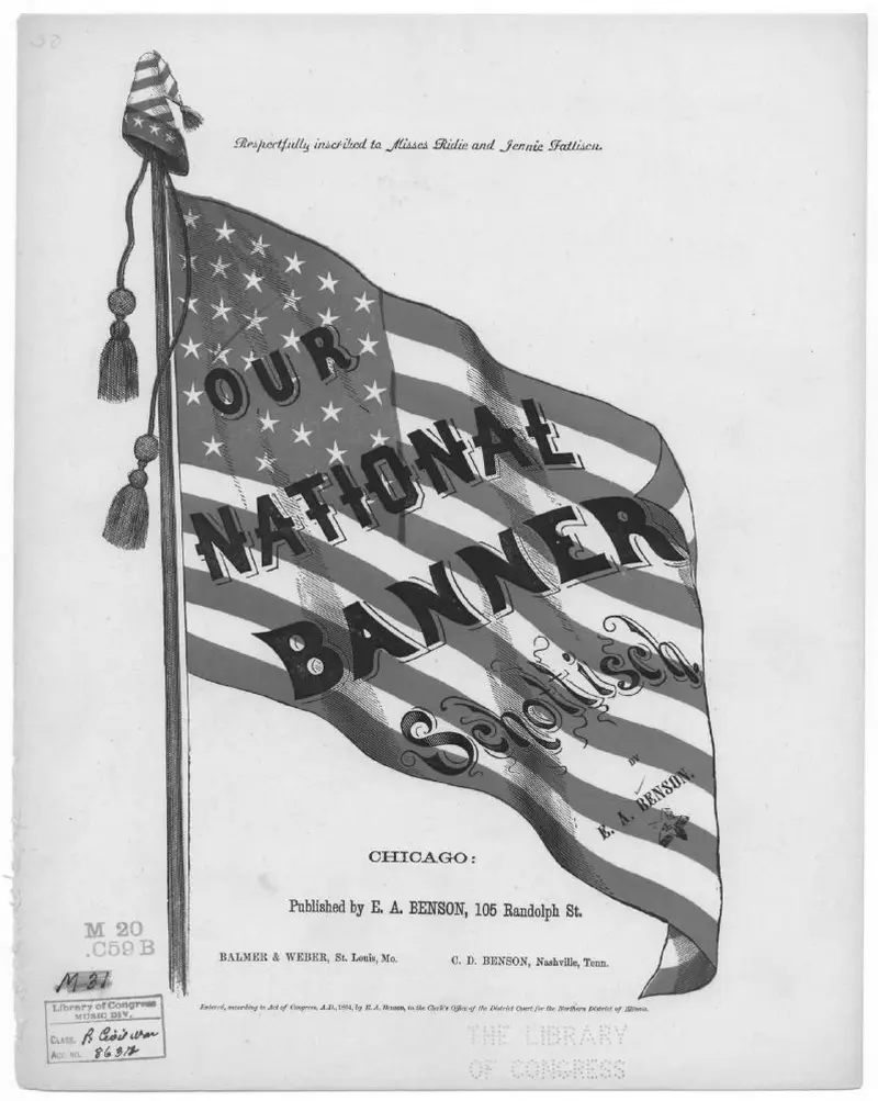 Первая страница нот «Our national banner schottisch»