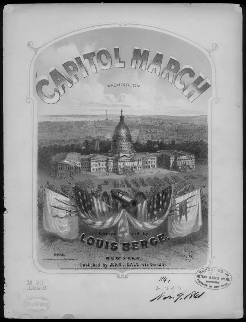 Первая страница нот «Capitol Марш»