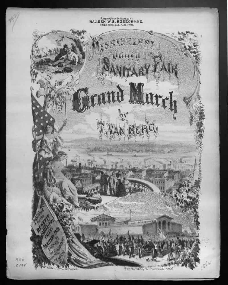 Первая страница нот «Mississippi valley sanitary fair grand Марш»