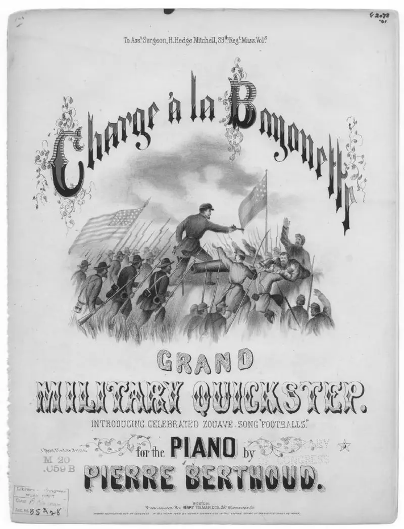 Первая страница нот «Charge a la bayonette, grand military quickstep»