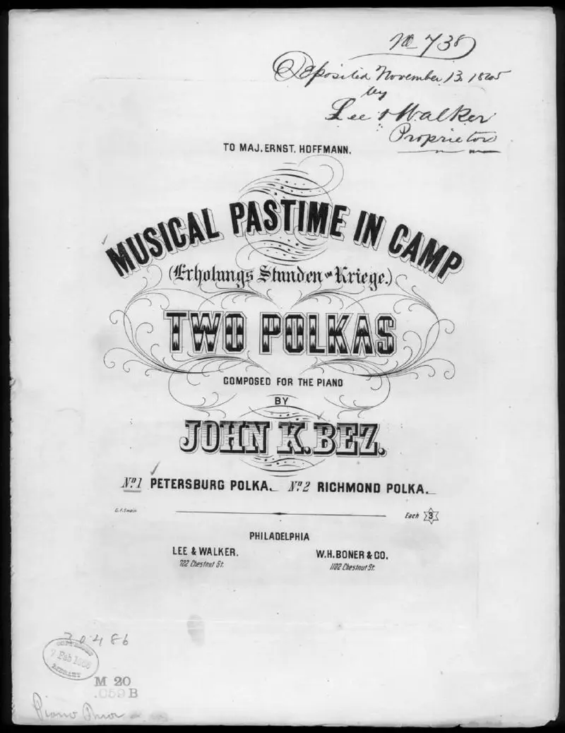 Первая страница нот «Petersburg polka»