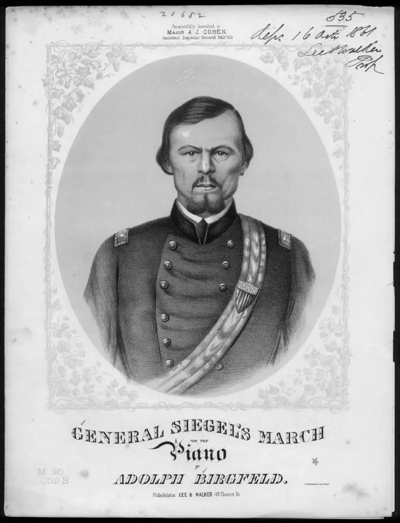 Первая страница нот «General Siegel's Марш»