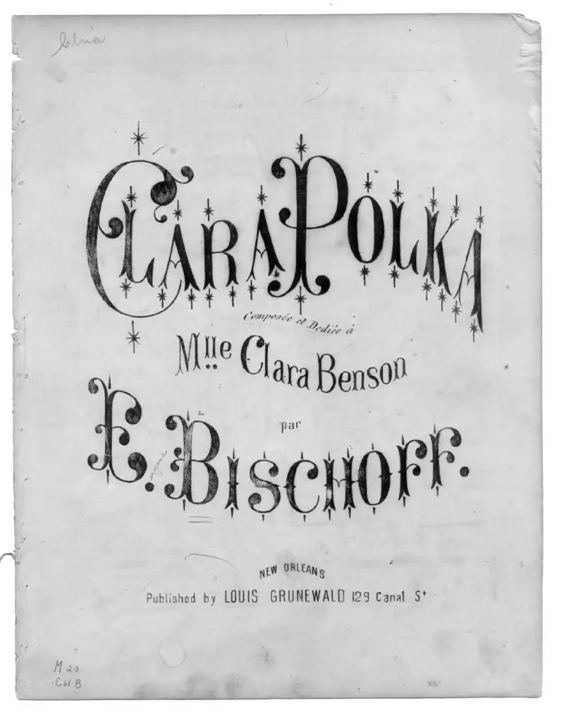Первая страница нот «Clara polka»