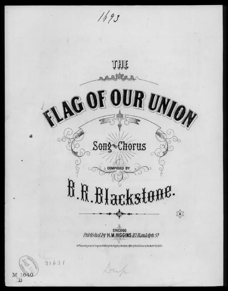 Первая страница нот «The Flag of our union»