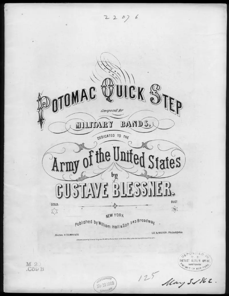 Первая страница нот «Potomac quick step»