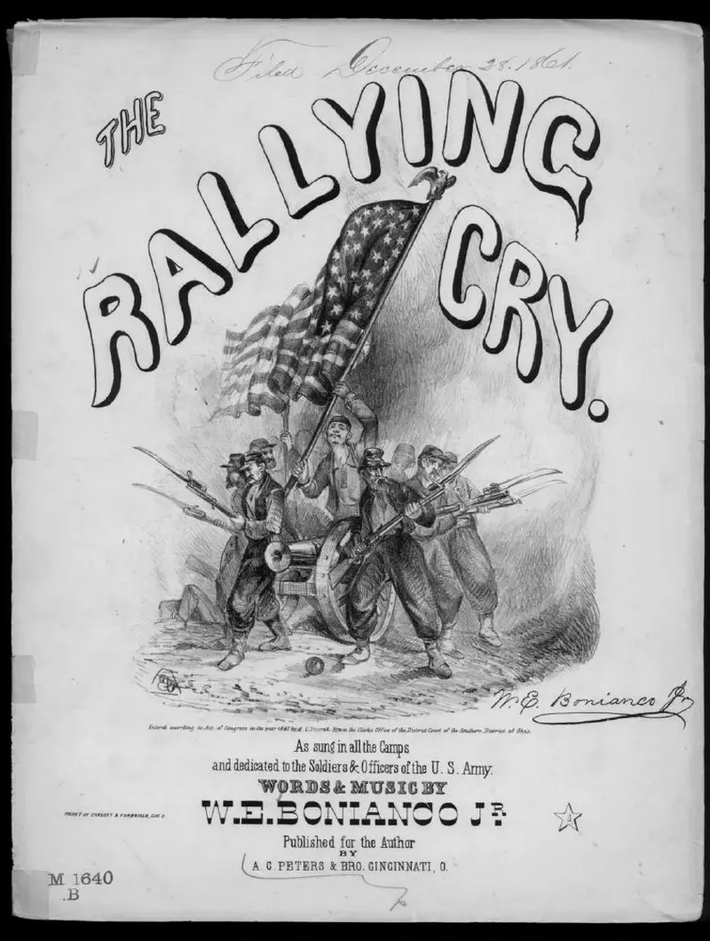 Первая страница нот «The Rallying cry»