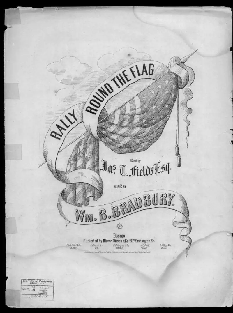 Первая страница нот «Rally round the flag»