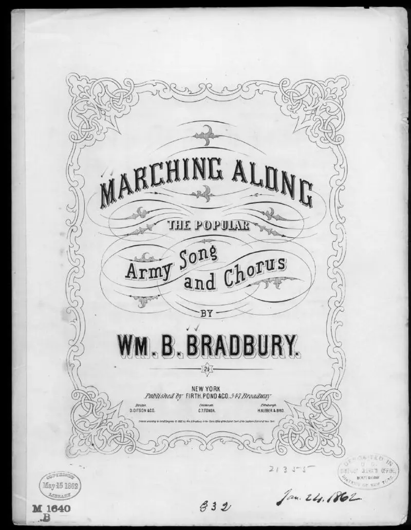 Первая страница нот «Маршing along»