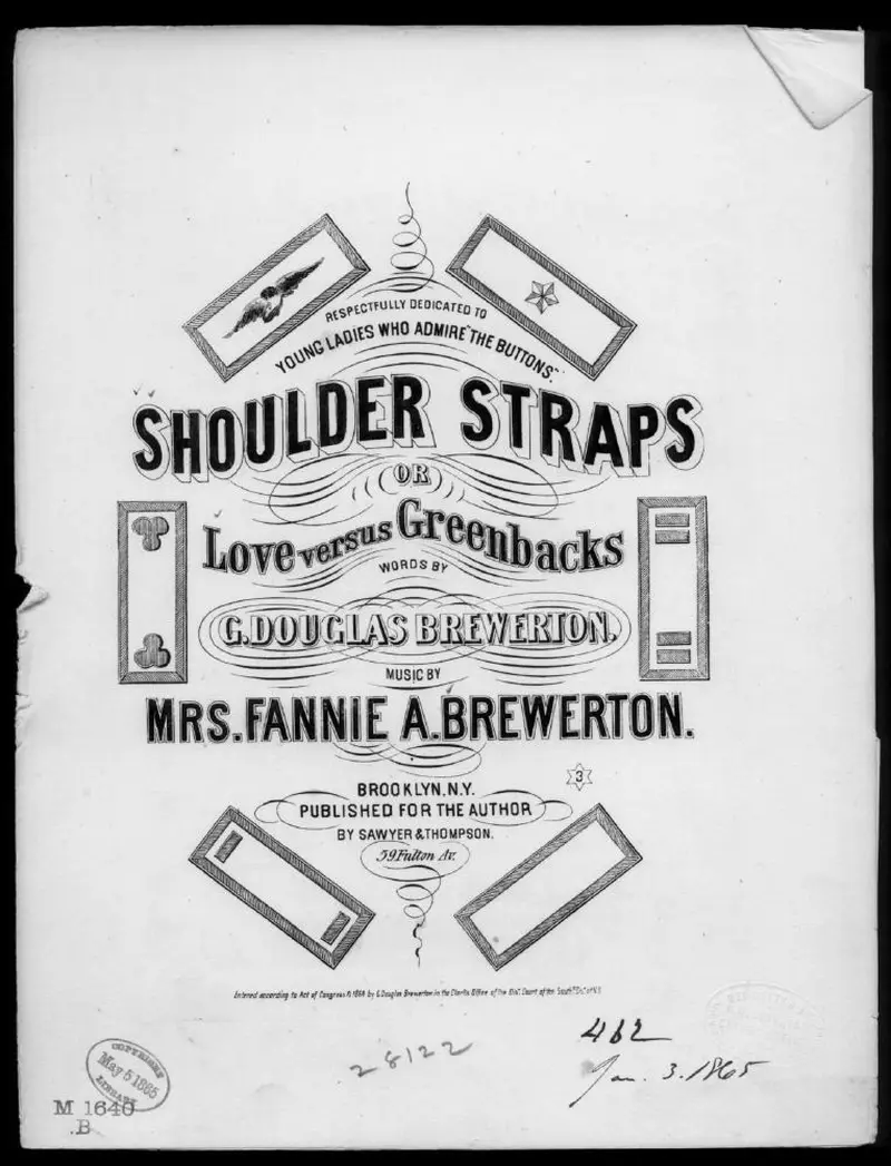 Первая страница нот «Shoulder straps»
