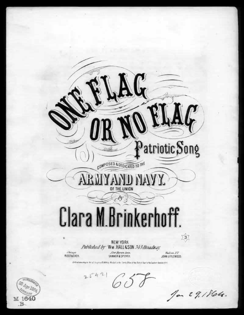 Первая страница нот «One flag or no flag»