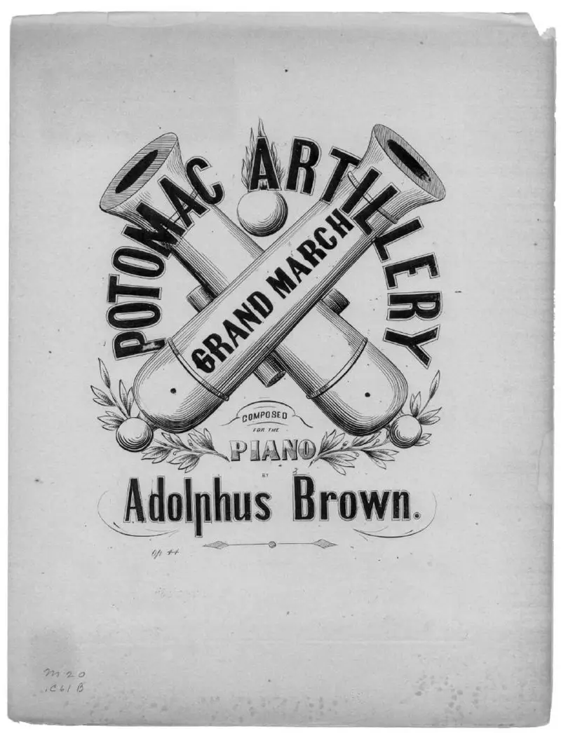 Первая страница нот «Potomac artillery grand Марш»