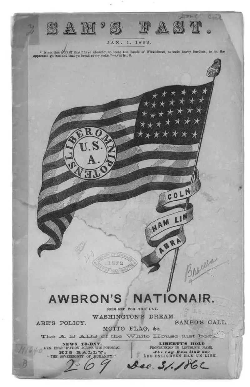 Первая страница нот «Sam's fast, Awbron's nationair»