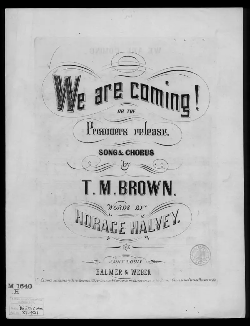Первая страница нот «We are coming»