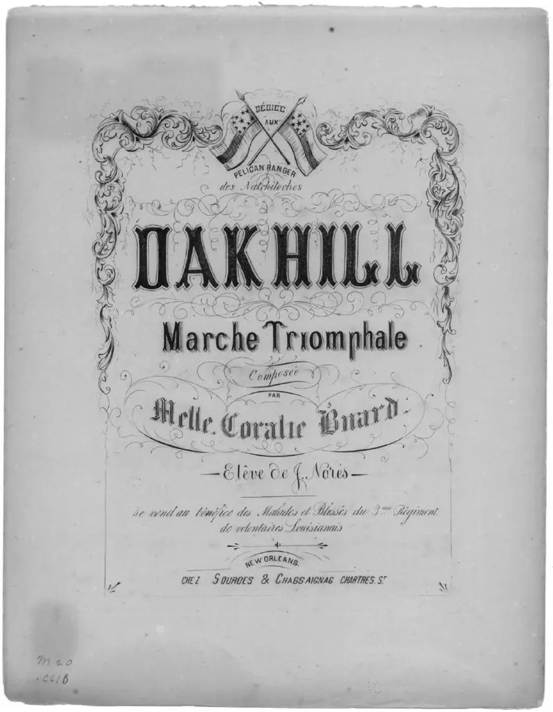 Первая страница нот «Oak Hill Марш triomphale»