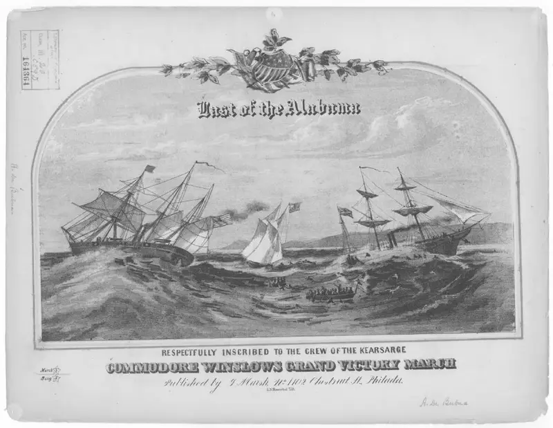 Первая страница нот «Com. J. A. Winslow's victory Марш»