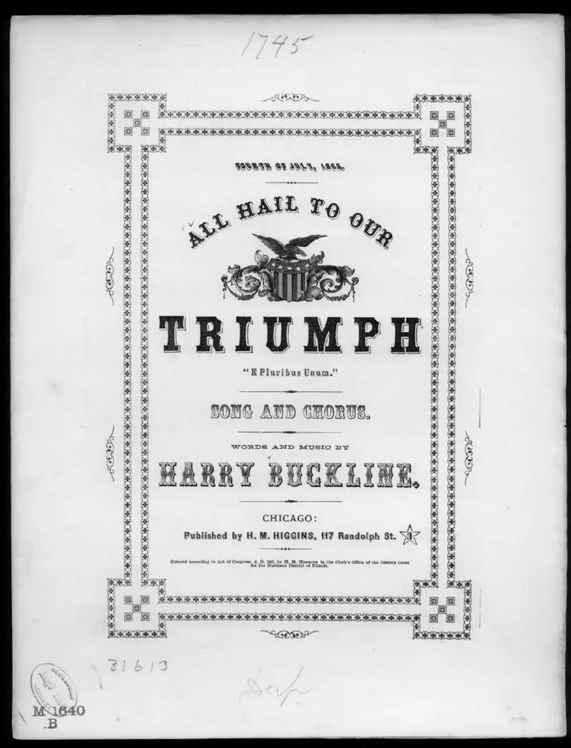 Первая страница нот «All hail to our triumph»