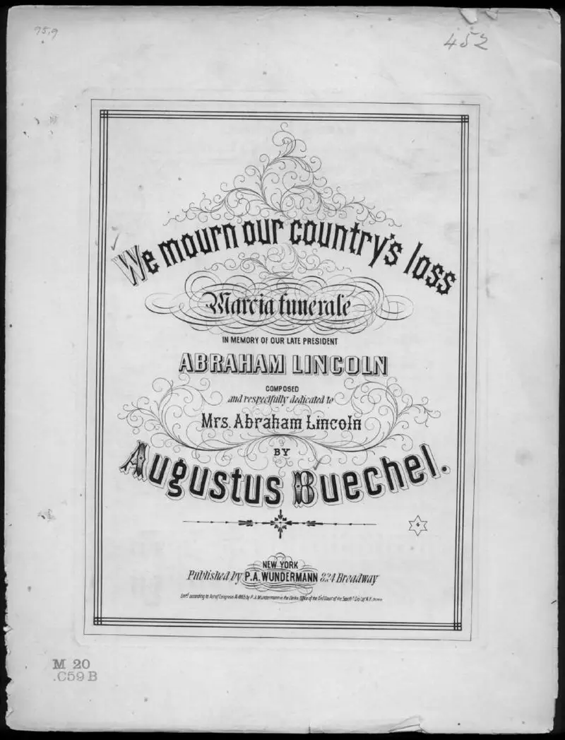 Первая страница нот «Marcia funeral: memory of the late President of the United States, Abraham Lincoln»
