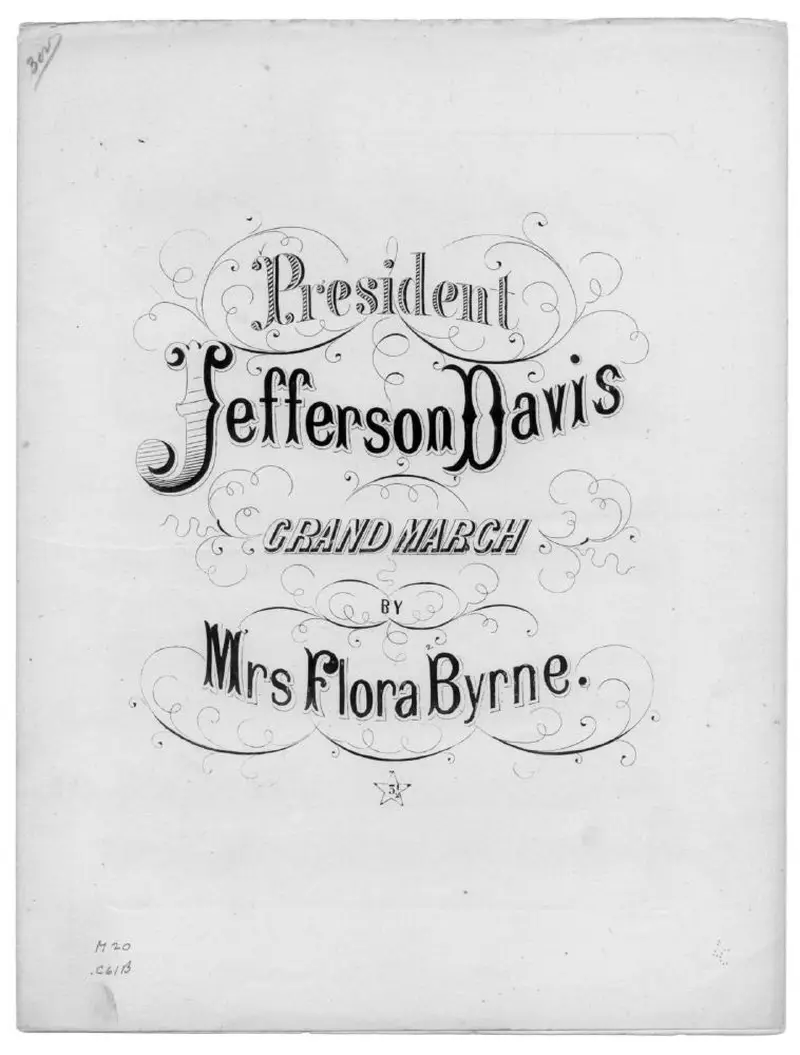 Первая страница нот «President Jefferson Davis grand Марш»