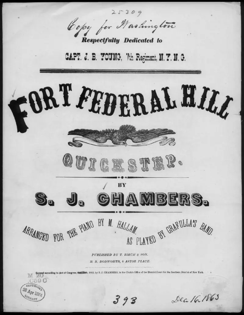 Первая страница нот «Fort Federal Hill quickstep»