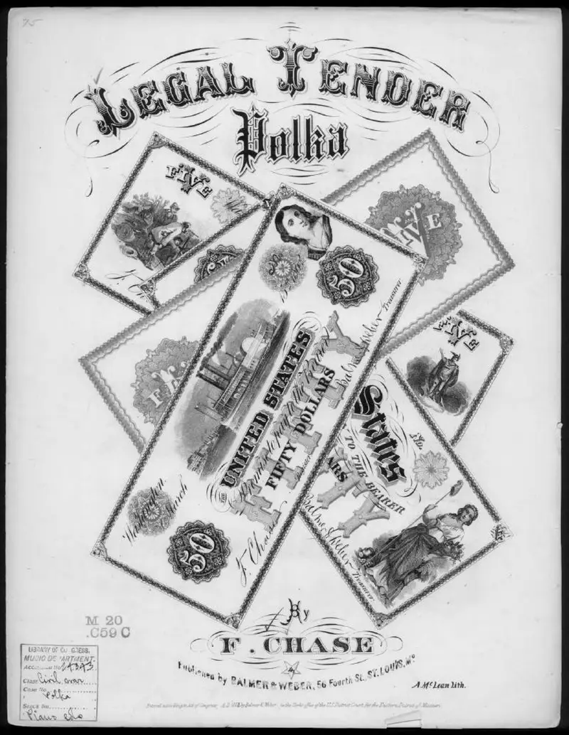 Первая страница нот «Legal tender polka»