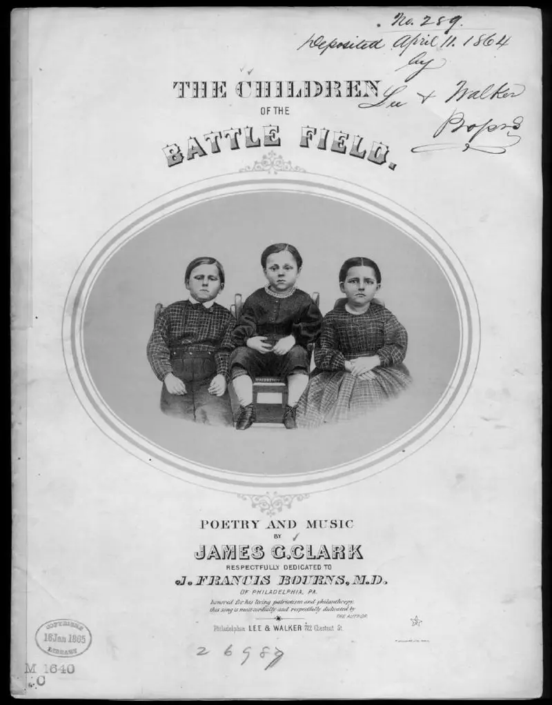 Первая страница нот «The Children of the battlefield»