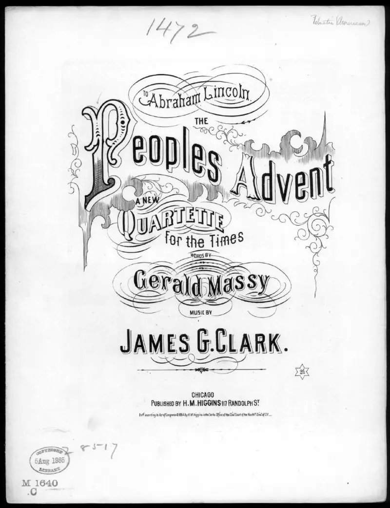 Первая страница нот «The Peoples advent»