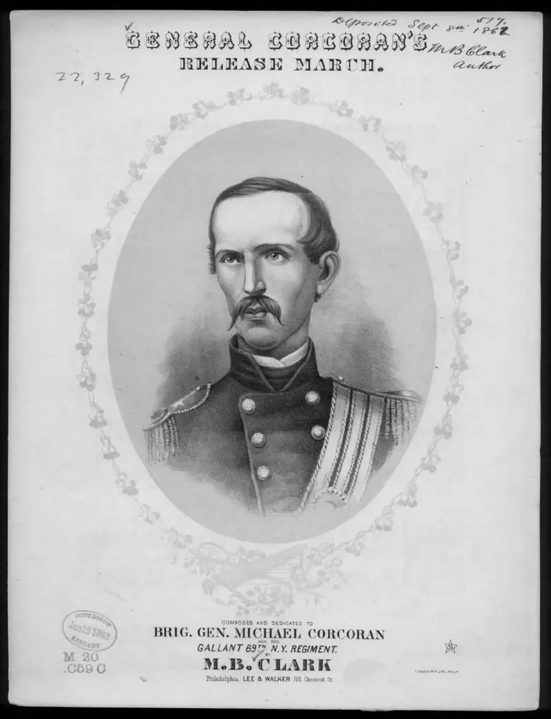 Первая страница нот «General Corcoran's release Марш»