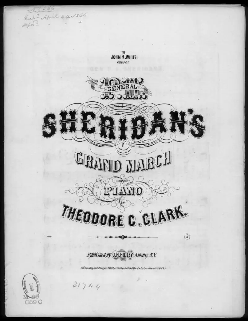 Первая страница нот «General P. H. Sheridan's grand Марш»