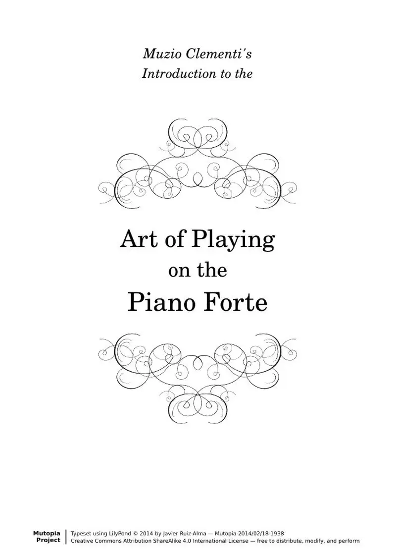 Первая страница нот «Clementi's Art of Playing on the Piano Forte»
