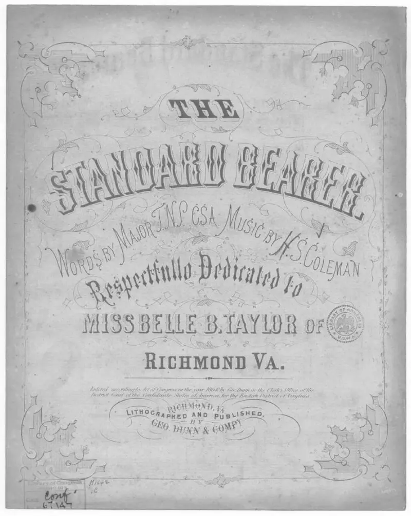 Первая страница нот «The Standard bearer»