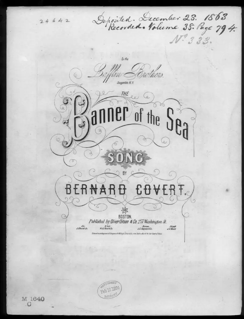 Первая страница нот «The Banner of the Sea»
