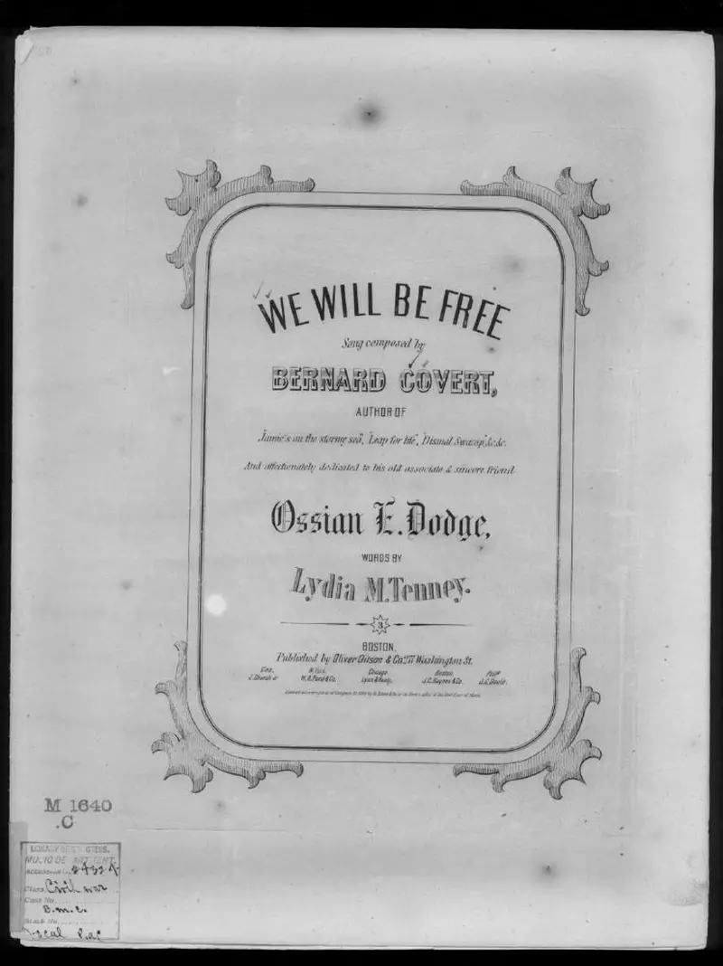 Первая страница нот «We will be free»