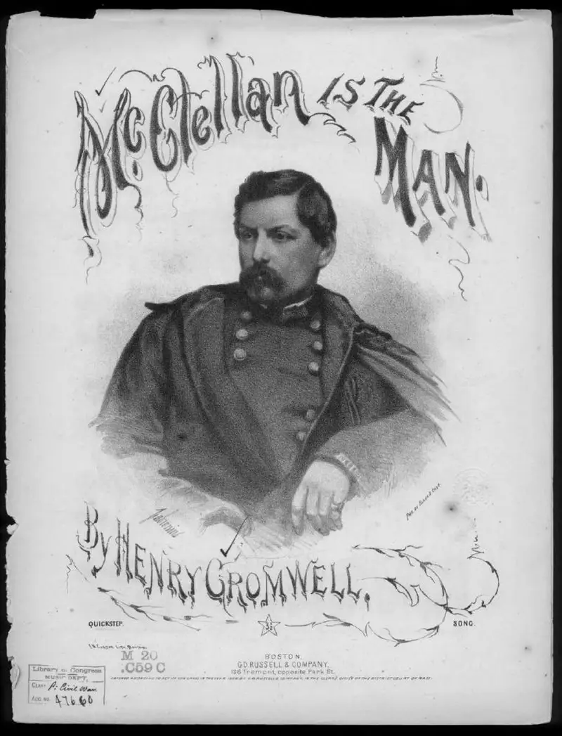 Первая страница нот «McClellan is the man, quickstep»