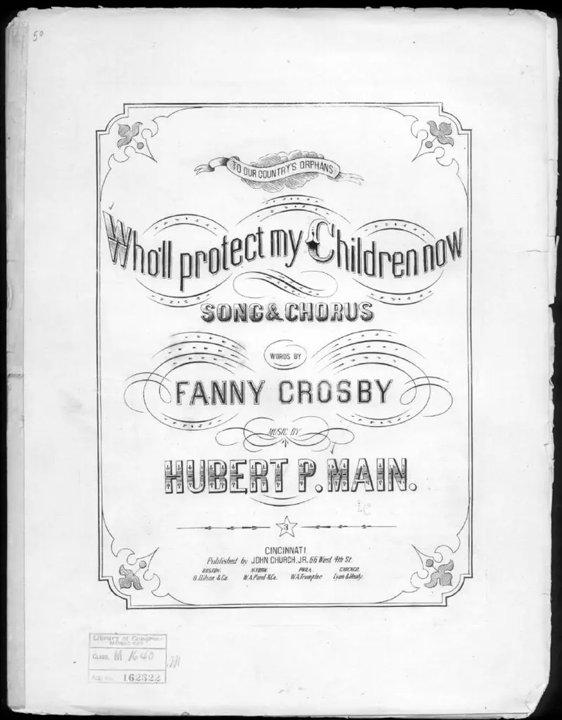 Первая страница нот «Who'll protect my children now»