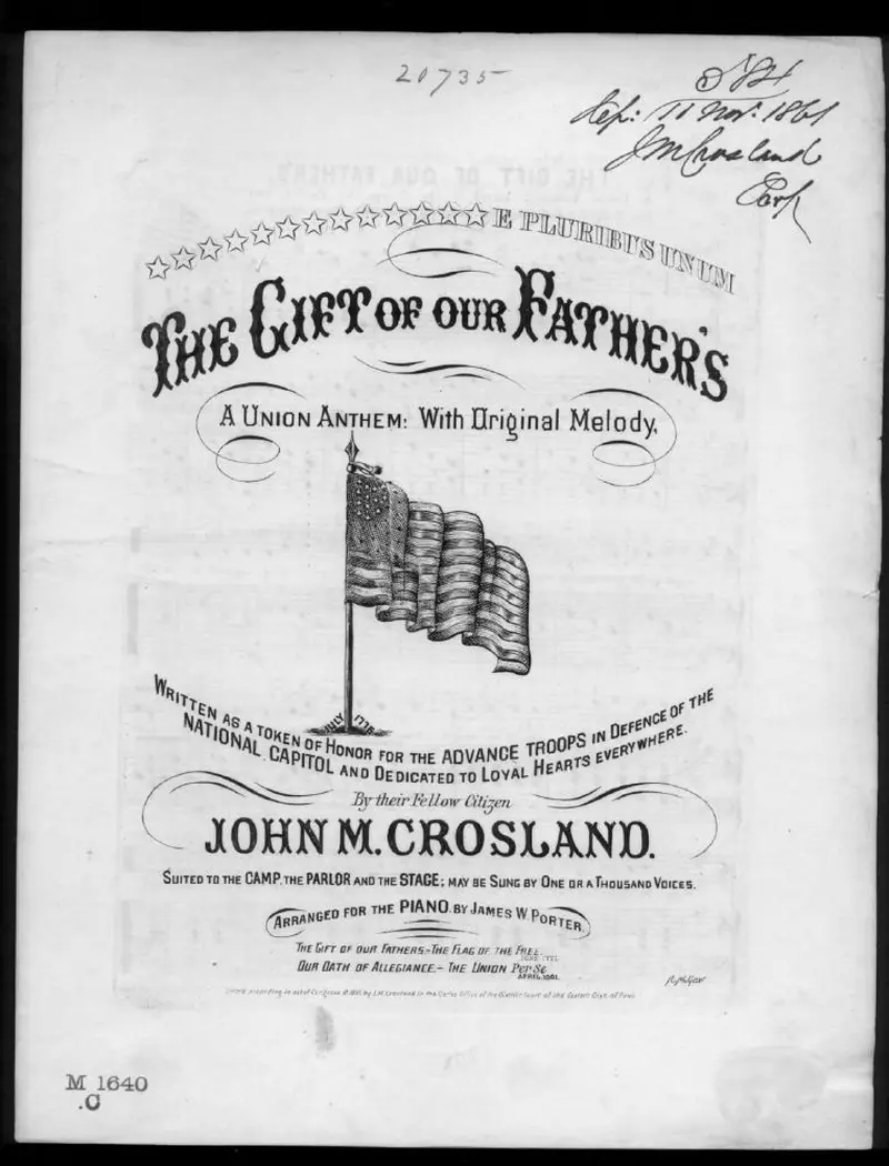 Первая страница нот «The Gift of our father's»