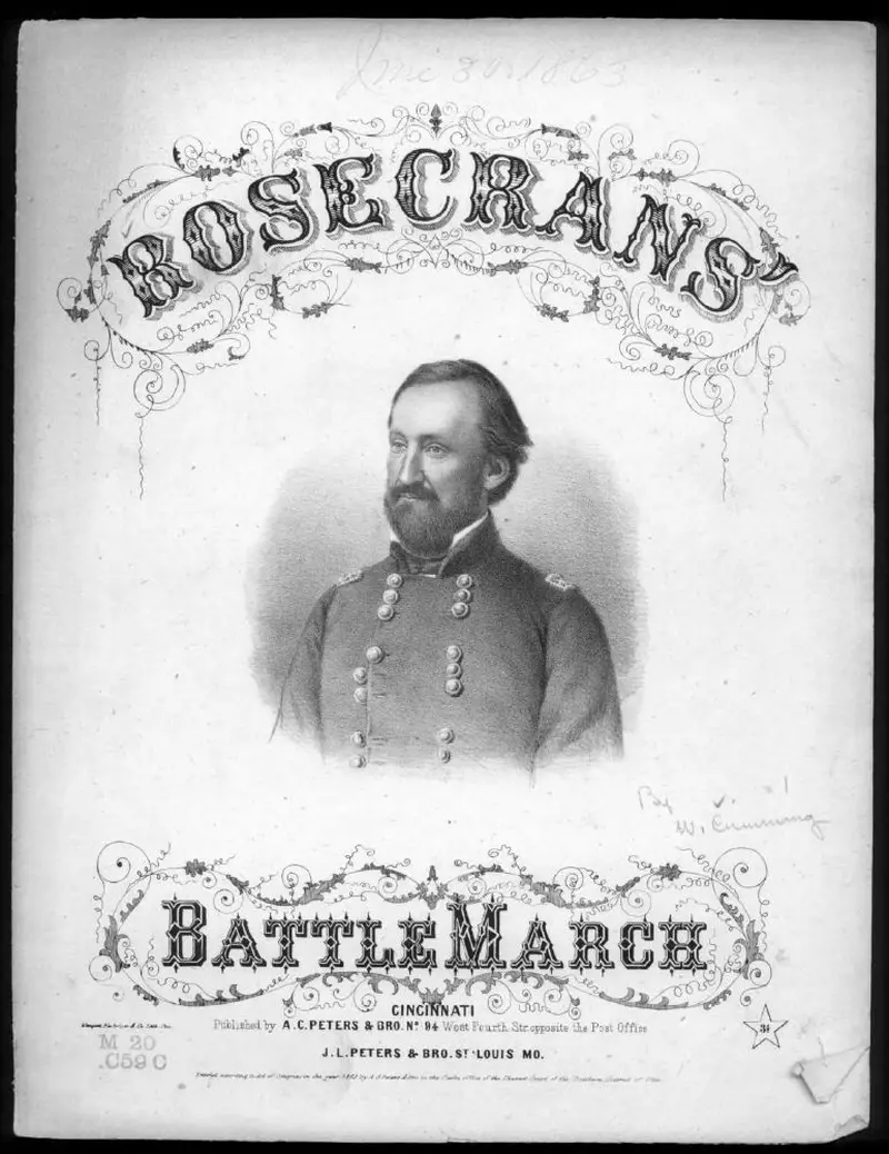 Первая страница нот «Rosecrans' battle Марш»